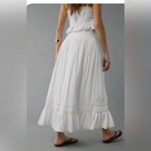 American Eagle Outfitters White Maxi Skirt